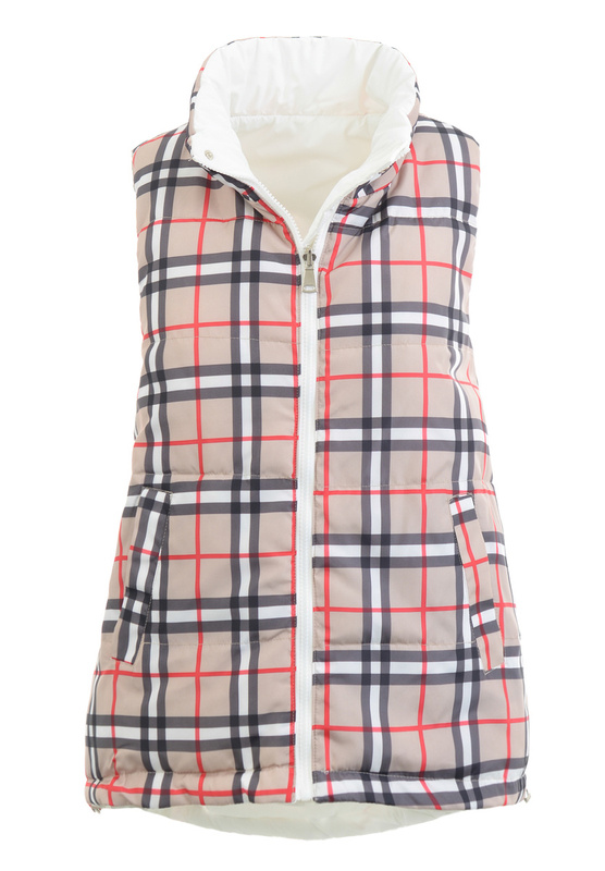 Damska Kamizelka Bezrękawnik Biały