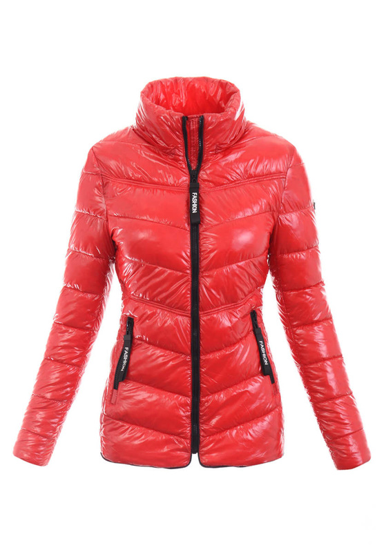 Damska Wiosenna Ortalion Kurtka Czerwona