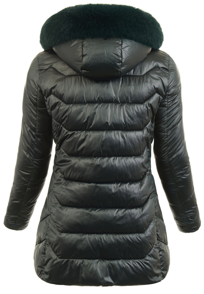 Damska Zimowa Ortalionowa Kurtka Zielona