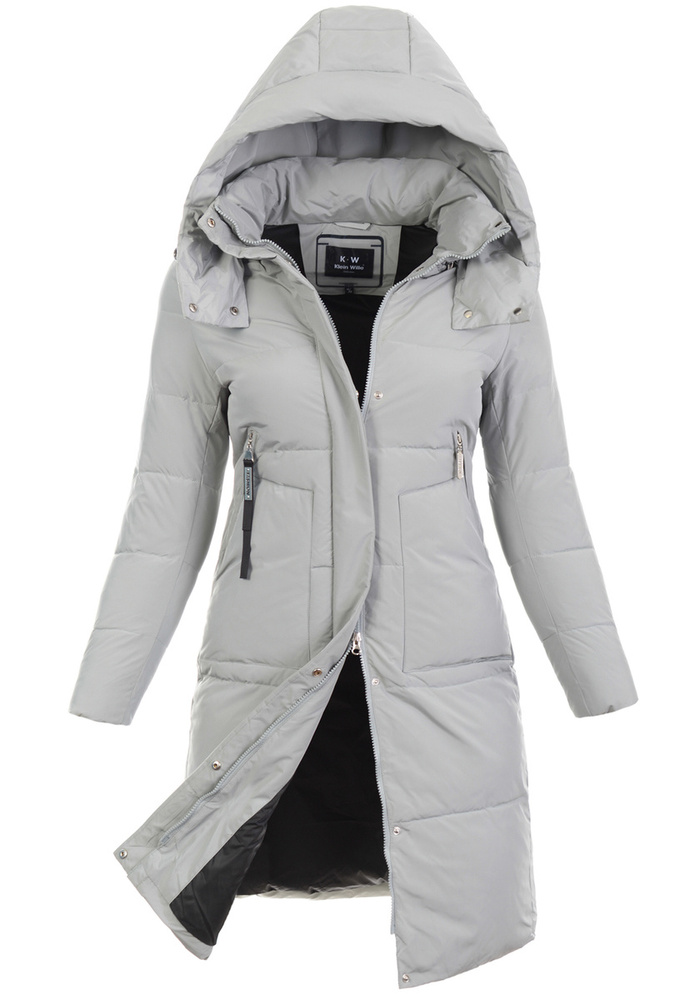 Damska Zimowa Ortalionowa Kurtka Miętowa