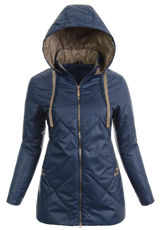 Kurtka Parka Wiosenna Niebieska