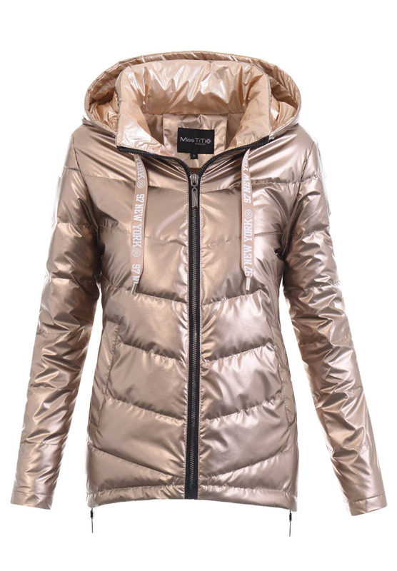 Damska Wiosenna Ortalion Kurtka Złota