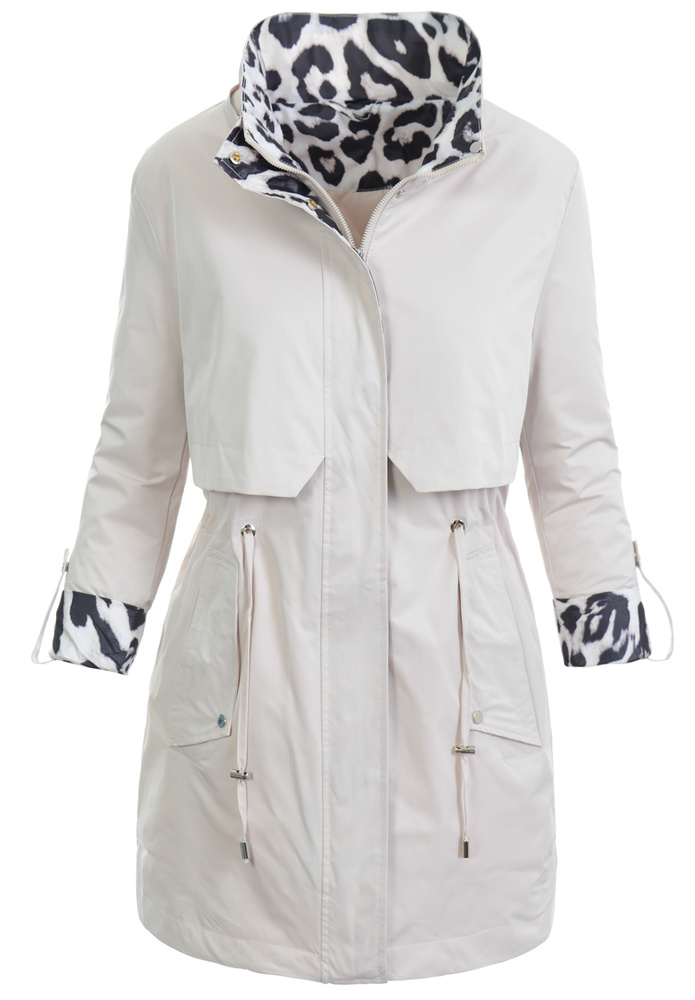 Kurtka Parka Wiosenna Ecru