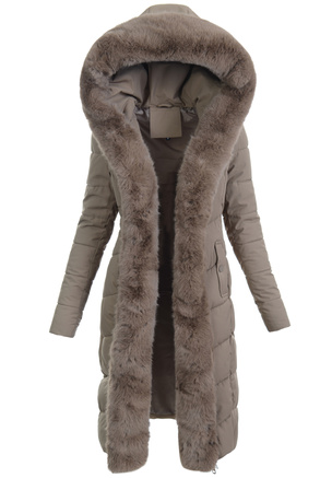 Damska Kurtka Zimowa Brązowa