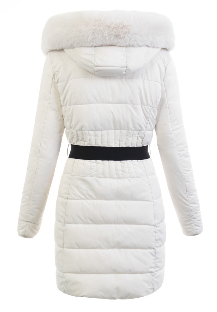 Damska Zimowa Ortalionowa Kurtka Ecru