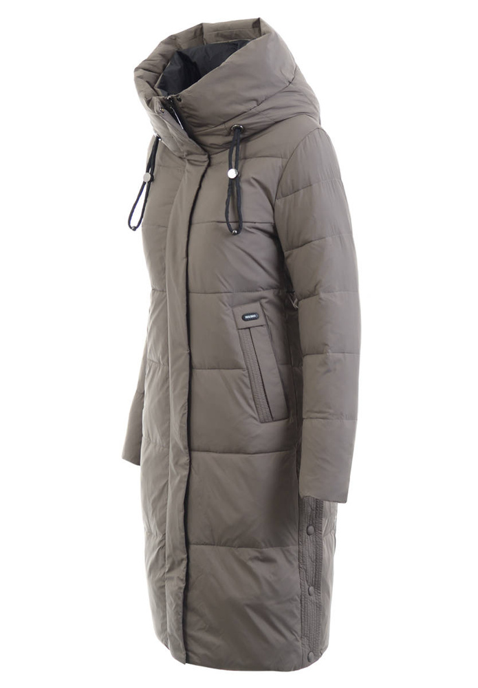 Damska Zimowa Ortalionowa Kurtka Kawowa