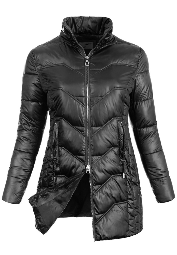 Damska Zimowa Ortalionowa Kurtka Czarna