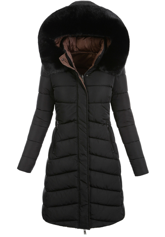 Damska Zimowa Ortalionowa Kurtka Czarna