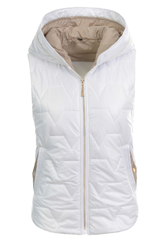 Damska Kamizelka Bezrękawnik Biały