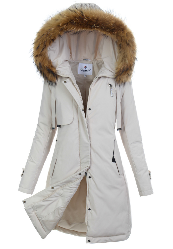 Damska Kurtka Zimowa Beżowa