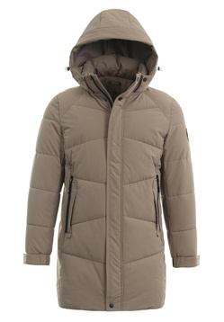 Męska Zimowa Kurtka Brązowa