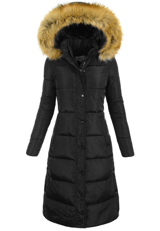 Damska Zimowa Ortalionowa Kurtka Czarna