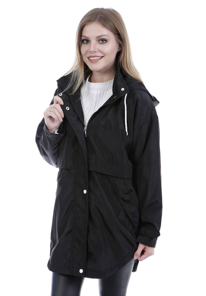 Kurtka Parka Wiosenna Czarna