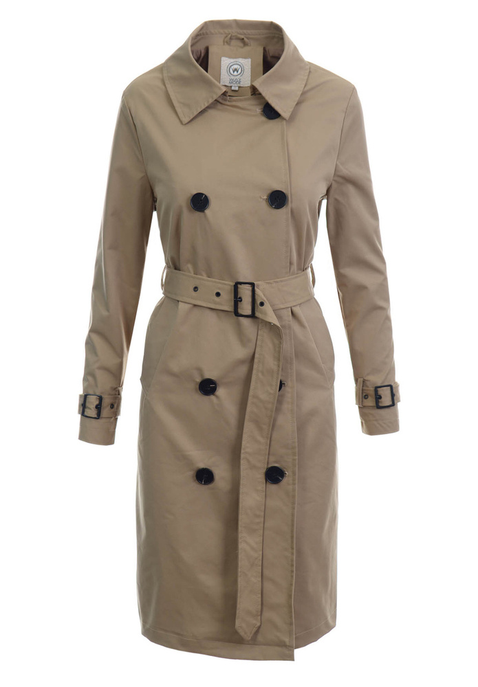 Damska Wiosenno-Jesienna Kurtka Parka Beżowa