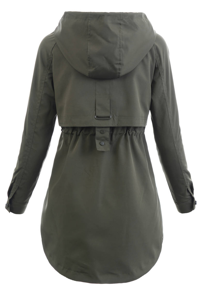 Damska Wiosenno-Jesienna Kurtka Khaki