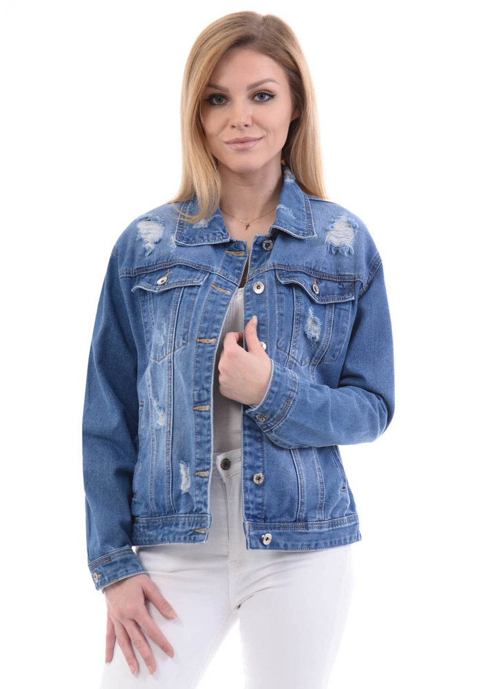 Damska Kurtka Jeansowa Wiosenna