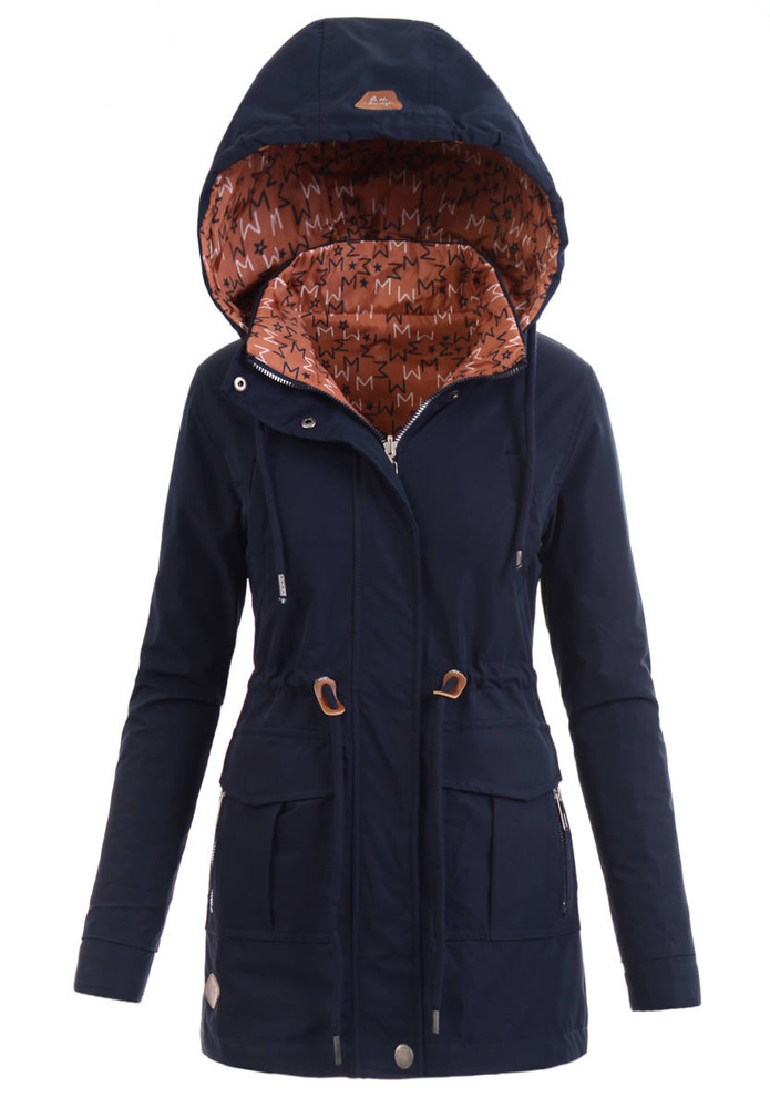 Damska Parka Wiosenna Zielona