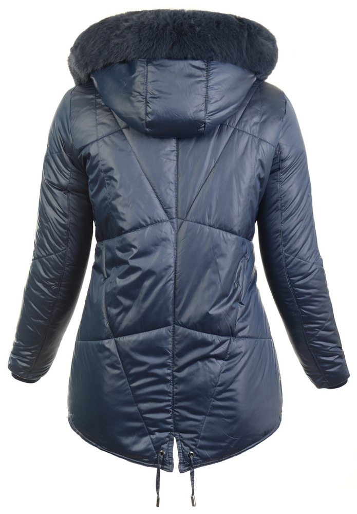 Damska Zimowa Ortalionowa Kurtka Niebieska