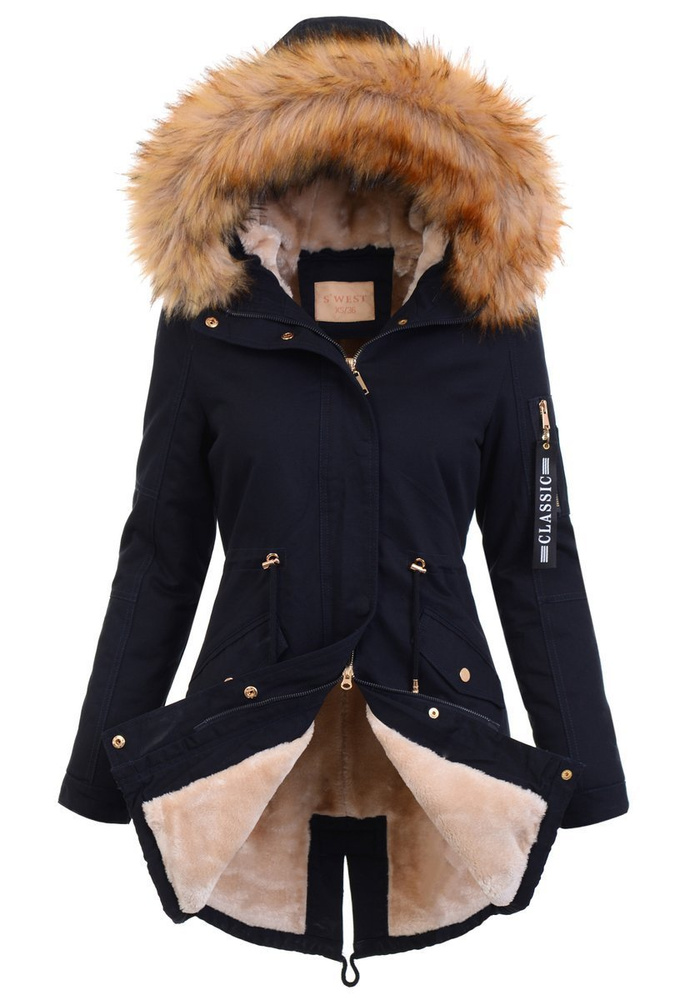 Damska Kurtka Parka Adrianna Granatowa