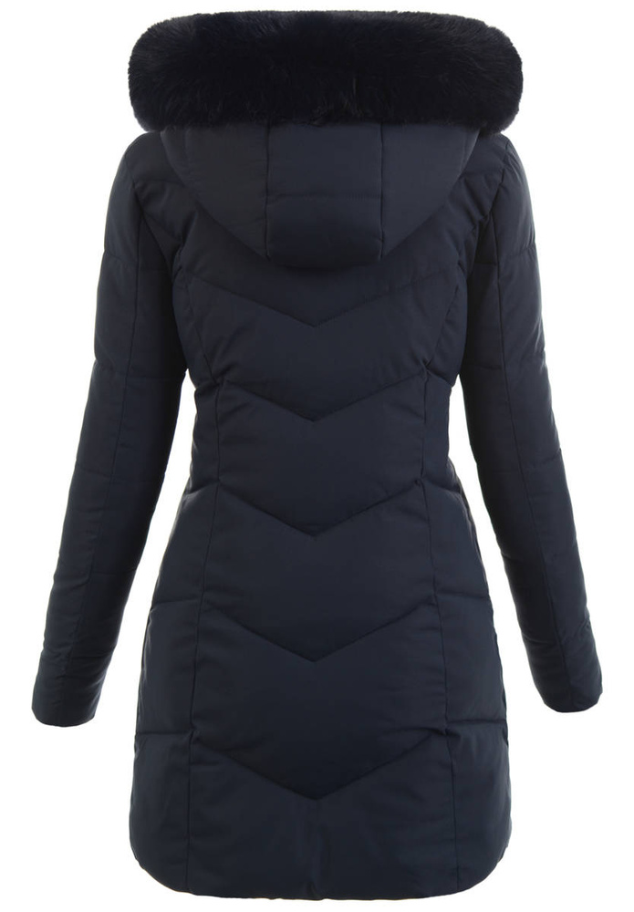 Damska Zimowa Ortalionowa Kurtka Granatowa