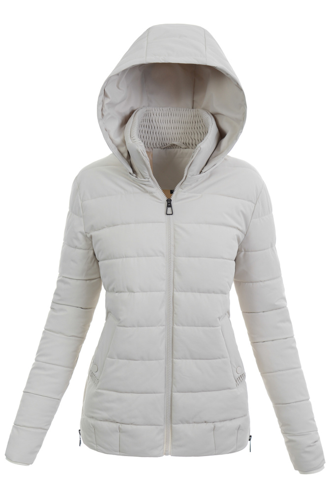 Damska Kurtka Zimowa Ecru