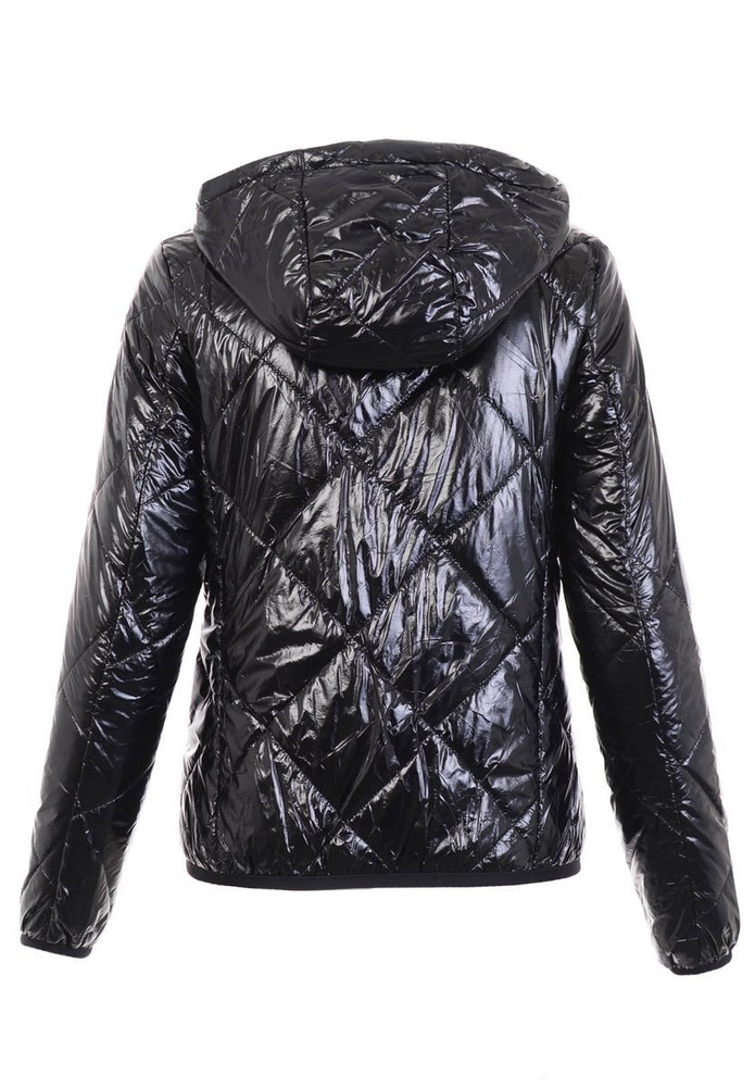 Damska Wiosenno-Jesienna Kurtka Czarna