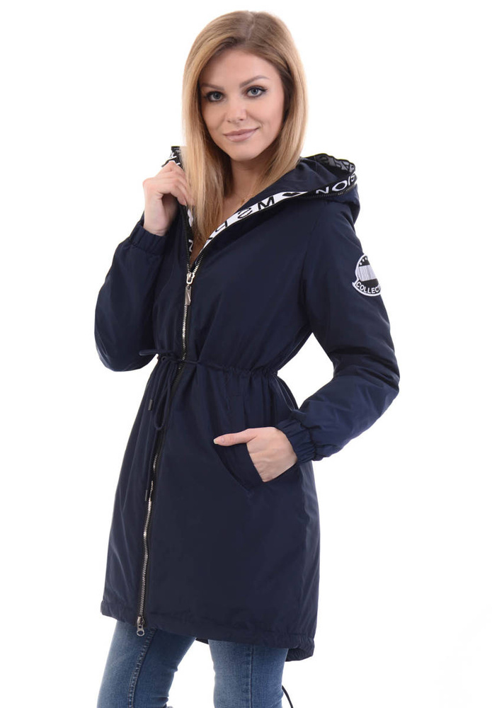 Damska Parka Wiosenna Zielona