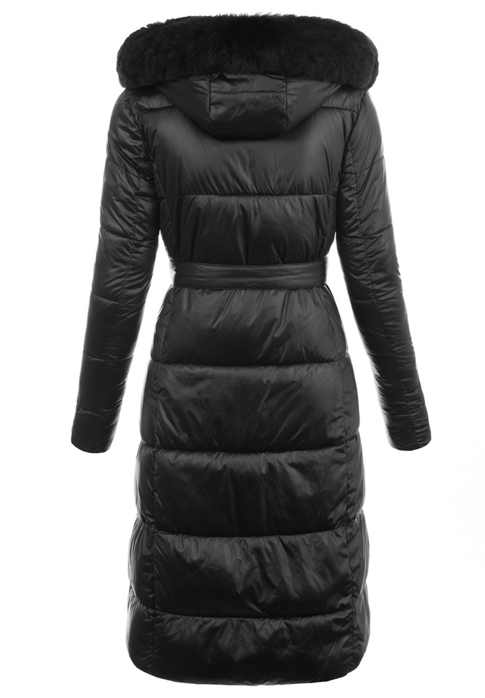 Damska Zimowa Ortalionowa Kurtka Czarna