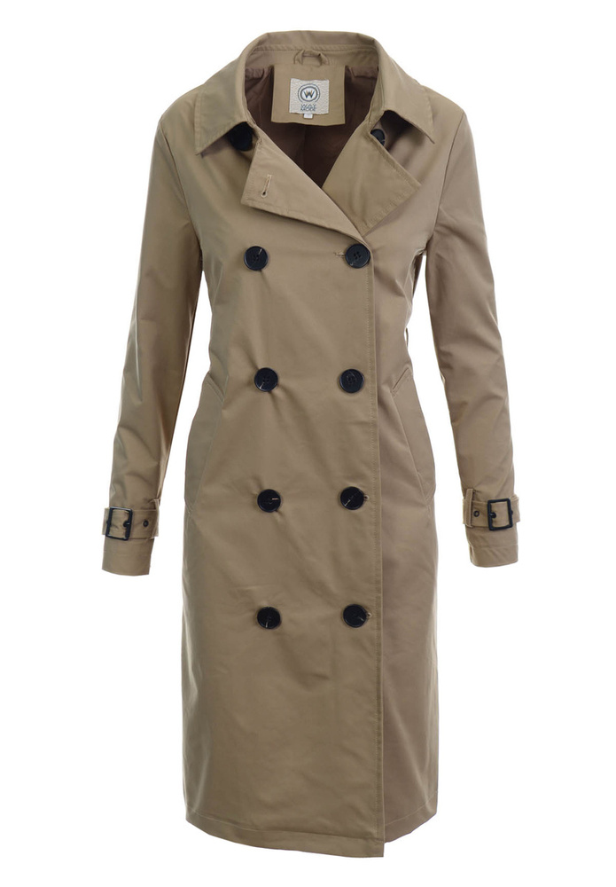 Damska Wiosenno-Jesienna Kurtka Parka Beżowa