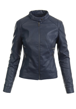 Damska Kurtka Ramoneska Granatowa