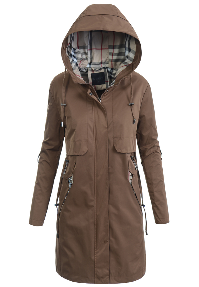 Kurtka Parka Wiosenna Brązowa