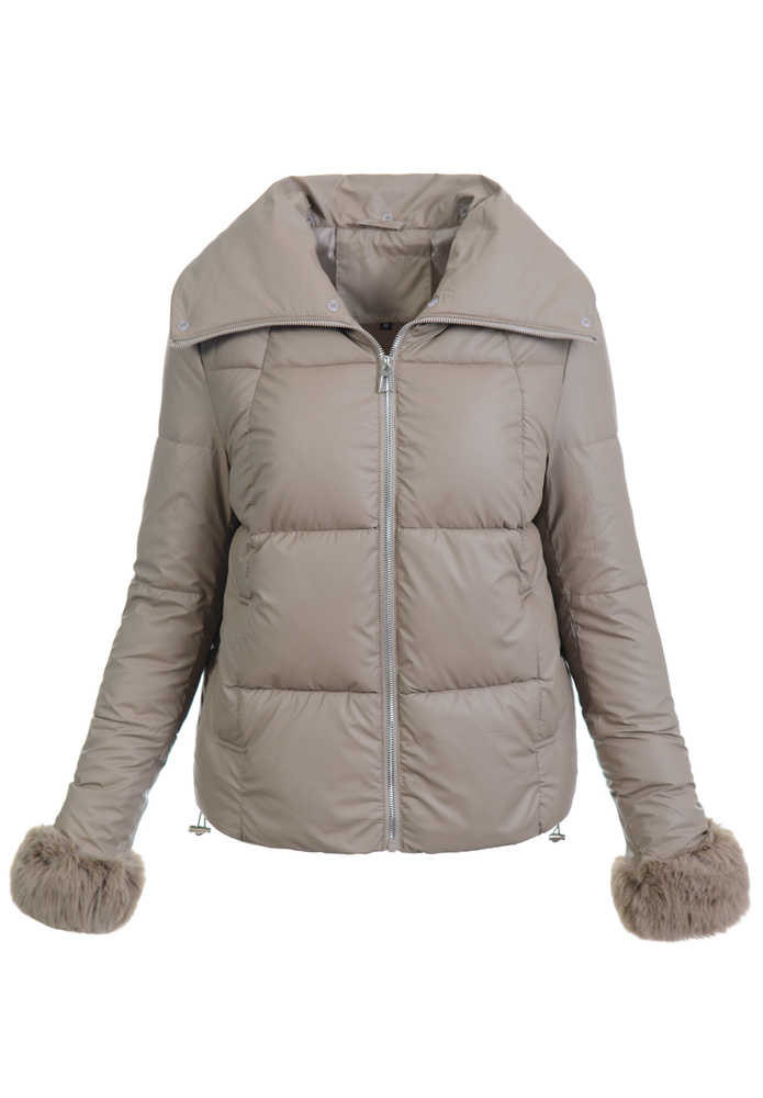 Damska Kurtka Zimowa Beżowa