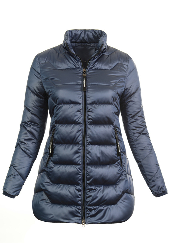 Damska Zimowa Ortalionowa Kurtka Niebieska
