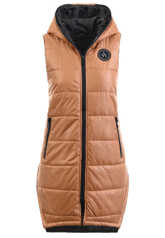 Damska Kamizelka Bezrękawnik Brązowy