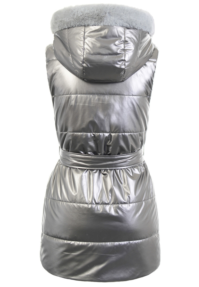 Damska Kamizelka Bezrękawnik Grafitowy