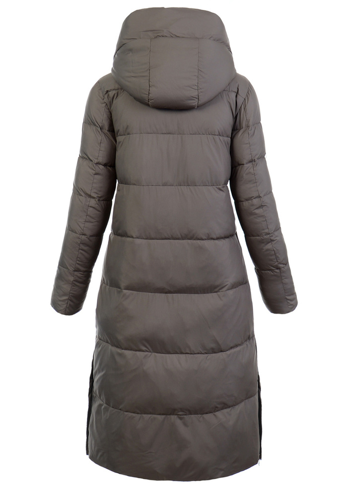 Damska Zimowa Ortalionowa Kurtka Brązowa