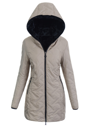 Damska Kurtka Zimowa Beżowa