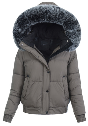 Damska Kurtka Zimowa Brązowa