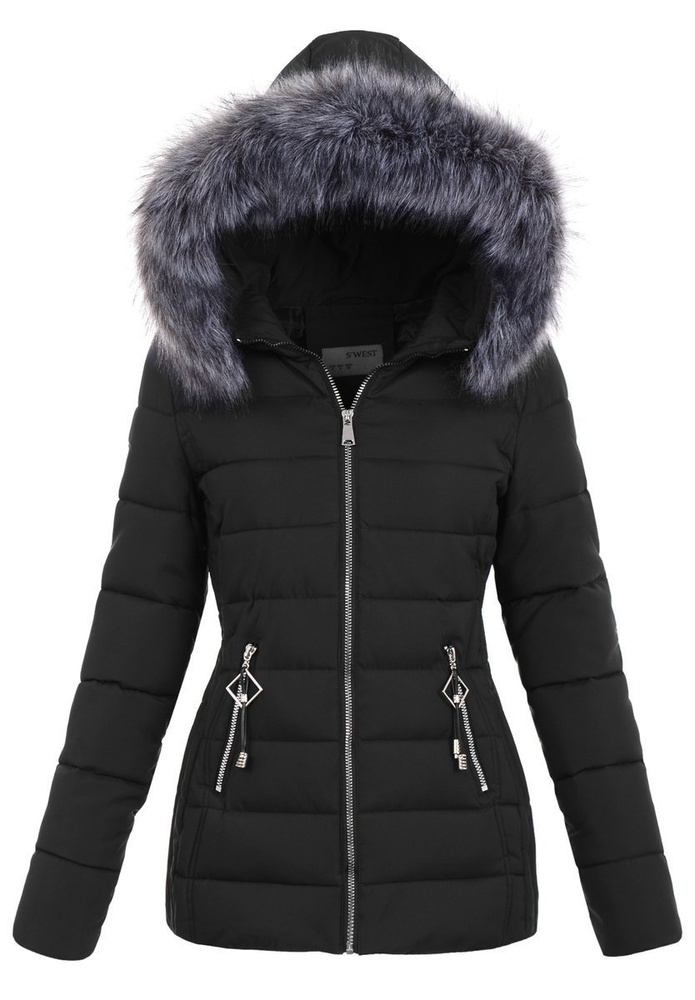 Damska Zimowa Kurtka Czarna
