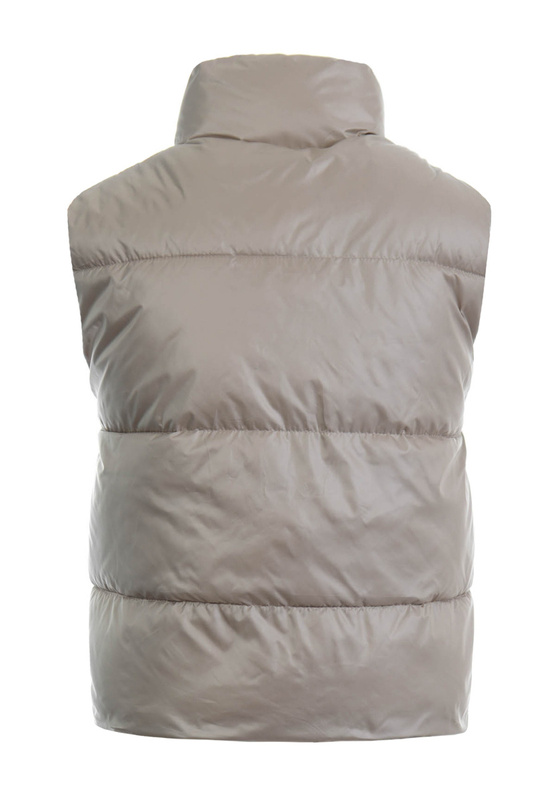 Damska Kamizelka Bezrękawnik Dwustronny Beżowy