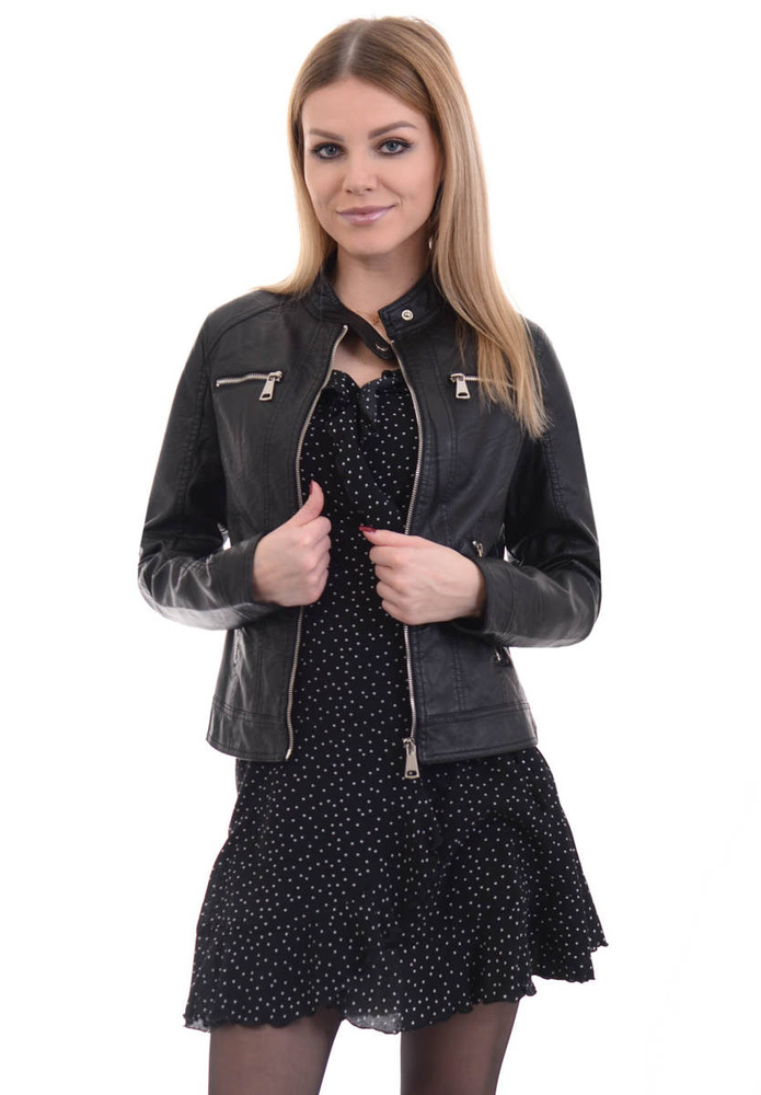 Damska Kurtka Ramoneska Czarna