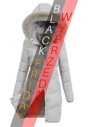 Damska Zimowa Ortalionowa Kurtka Beżowa