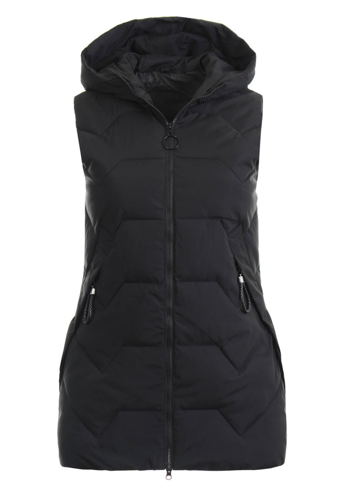 Damska Kamizelka Bezrękawnik Czarna