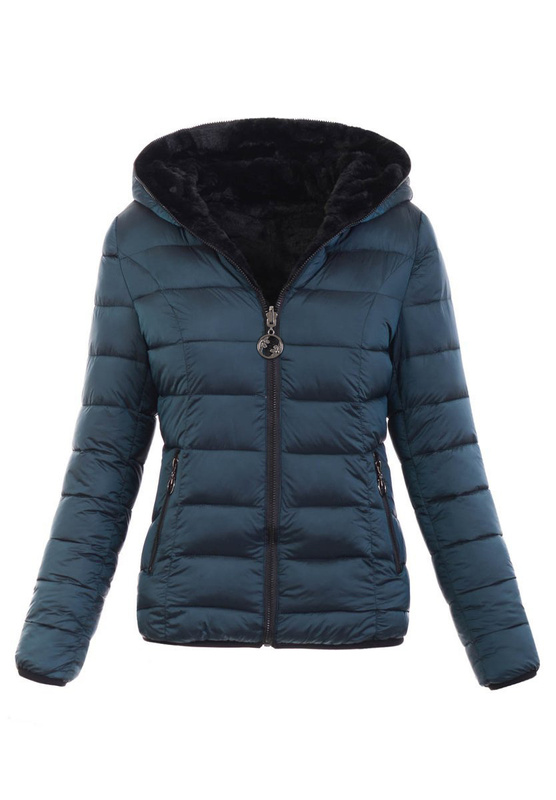 Damska Zimowa Ortalionowa Kurtka Zielona