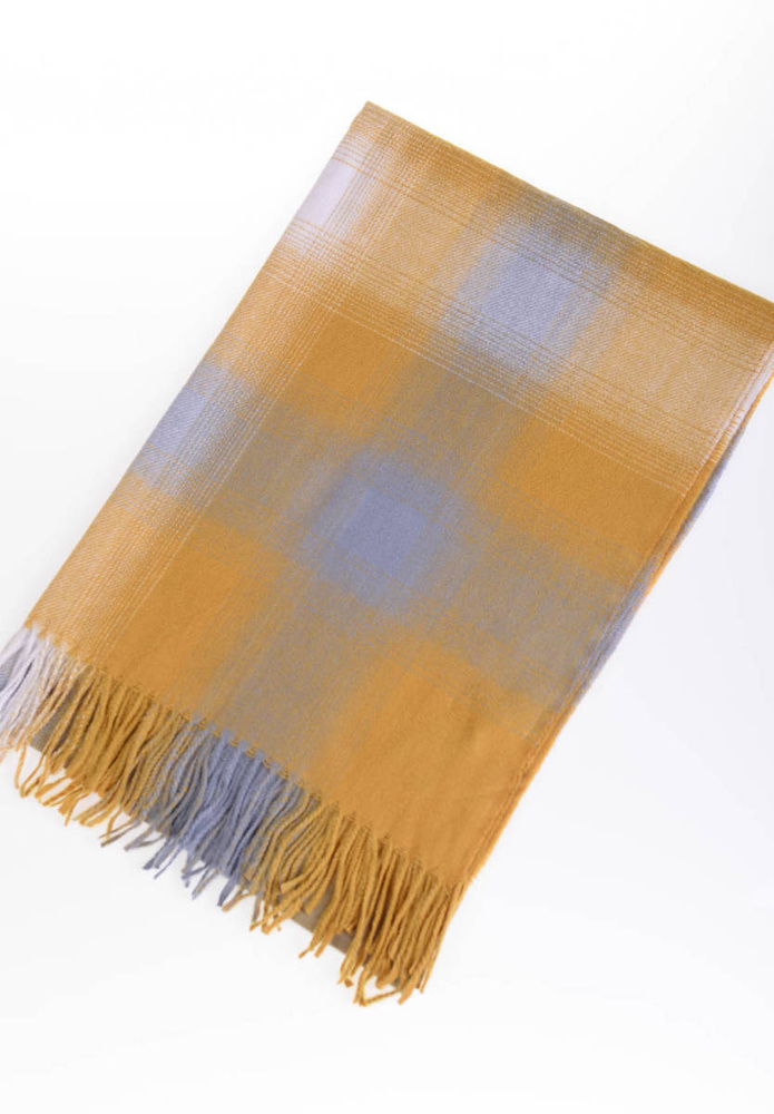 Szal Damski W Kratę Żółty