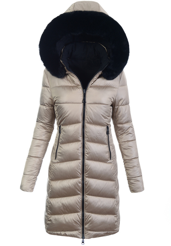 Damska Zimowa Ortalionowa Kurtka Cappuccino