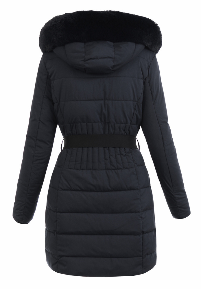 Damska Zimowa Ortalionowa Kurtka Czarna