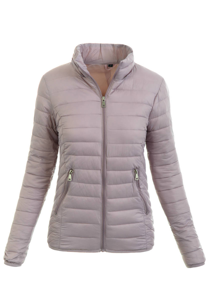 Damska Wiosenna Ortalion Kurtka Pudrowo Różowa