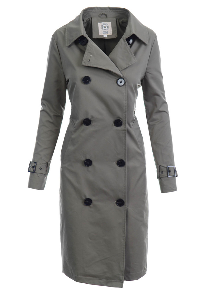 Damska Wiosenno-Jesienna Kurtka Parka Zielona