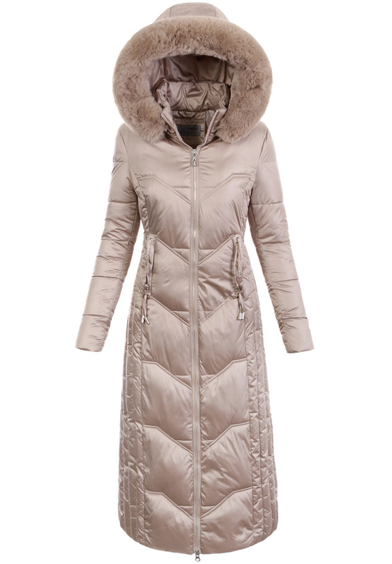 Damska Zimowa Ortalionowa Kurtka Cappuccino